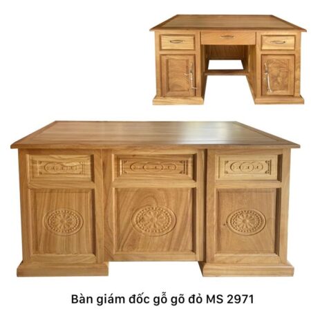 Bàn giám đốc gỗ tự nhiên MS 2971
