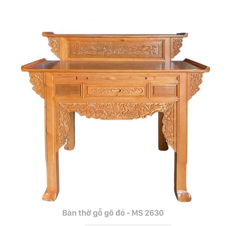 Bàn thờ gia tiên 2 tầng gỗ gõ đỏ MS 2630 | GIAO HỎA TỐC TPHCM 1 Bàn thờ gia tiên 2 tầng gỗ gõ đỏ MS 2630 | GIAO HỎA TỐC TPHCM