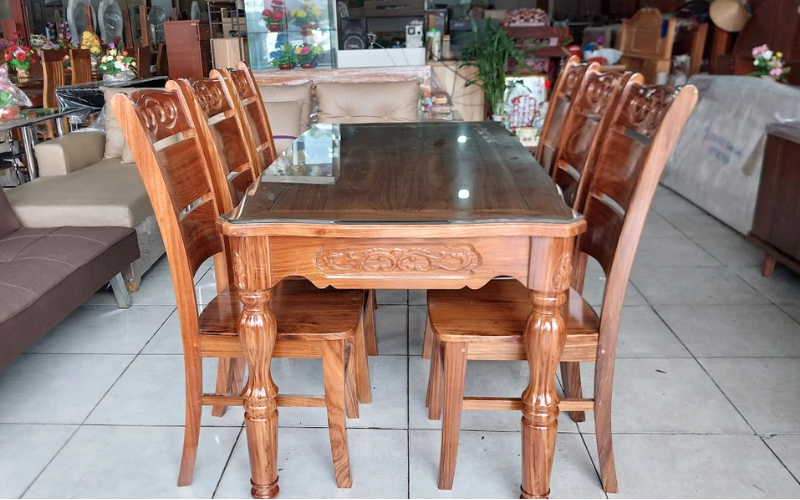 Bộ bàn ghế ăn gỗ hương xám tự nhiên MS 3205 7 Bộ bàn ghế ăn gỗ hương xám tự nhiên MS 3205 - Ảnh 7