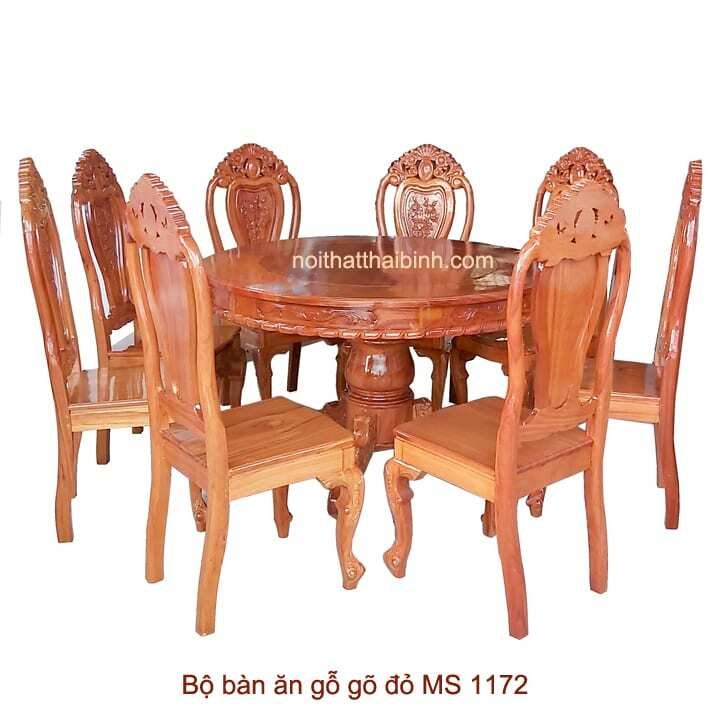 Bộ bàn ăn tròn gỗ gõ đỏ - 8 ghế MS 1172 Giá bán = 41.000.000đ giảm còn= 37.000.000 đ 1 Bộ bàn ăn tròn gỗ gõ đỏ - 8 ghế MS 1172 Giá bán = 41.000.000đ giảm còn= 37.000.000 đ