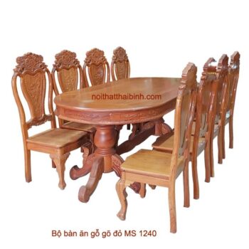 Bộ bàn ăn gỗ gõ đỏ MS 1240 Giá bán = 39.000.000 đ giảm còn = 34.000.000 đ