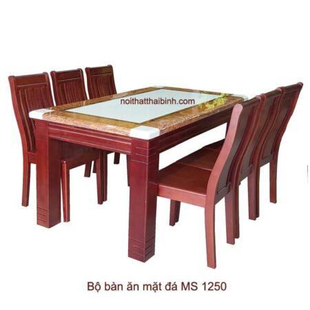 Bộ bàn ăn gỗ mặt đá MS 1250 Giá bán = 14.000.000 đ giảm còn = 11.000.000 đ