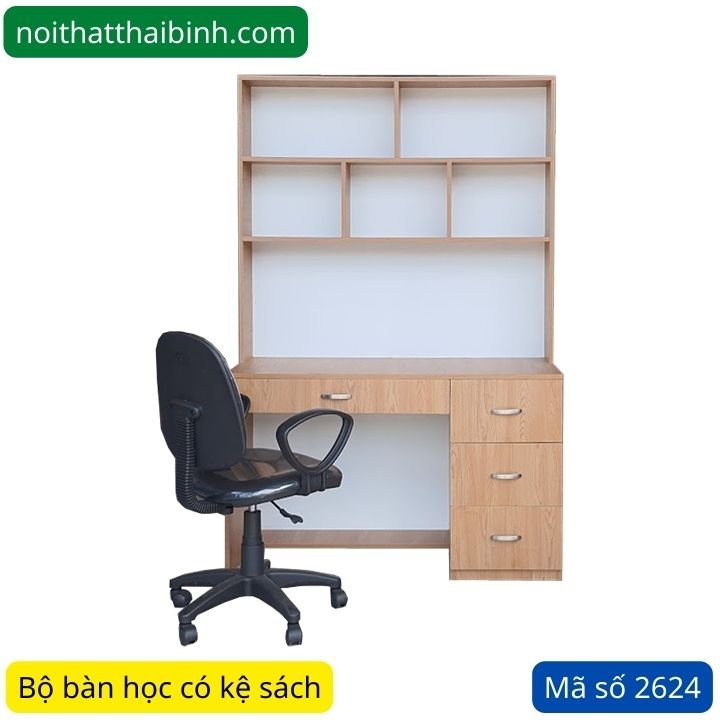 Bộ bàn học có kệ MS 2624 1 Bộ bàn học có kệ MS 2624