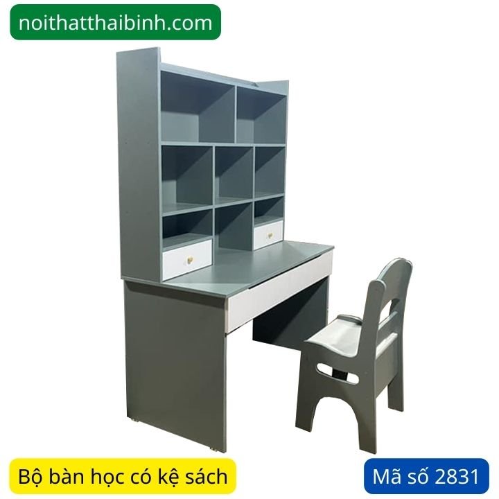 Bộ bàn học có kệ sách MS 2831 1 Bộ bàn học có kệ sách MS 2831