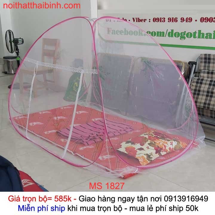 Bộ 4 món mùng, mền, gối, nệm MS 1827 1 Bộ 4 món mùng, mền, gối, nệm MS 1827