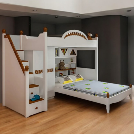 Bộ nội thất giường tầng cho bé MS 9814 8 Bộ nội thất giường tầng cho bé MS 9814