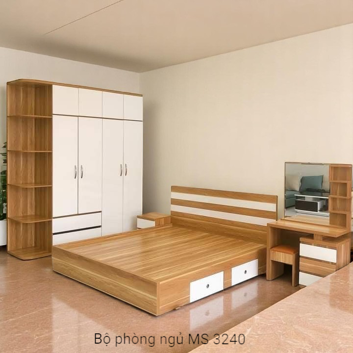 Bộ giường ngủ hiện đại MS 3240 1 Bộ giường ngủ hiện đại MS 3240