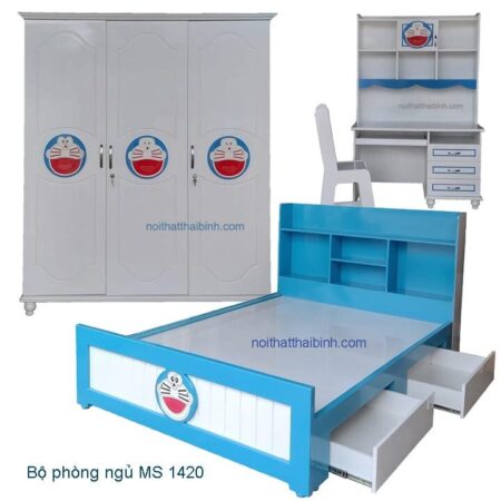 Bộ phòng ngủ hình Doremon MS 1420 Giá bán= 19.200.000đ giảm còn= 16.200.000đ