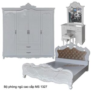 Bộ phòng ngủ đẹp màu trắng MS 1327 Giá bán= 29.300.000đ giảm còn= 26.000.000đ