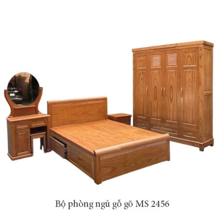 Bộ phòng ngủ gỗ gõ MS 2456