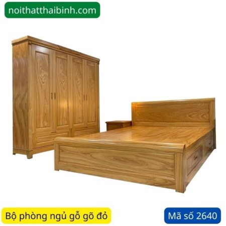 Bộ phòng ngủ gỗ gõ đỏ MS 2640
