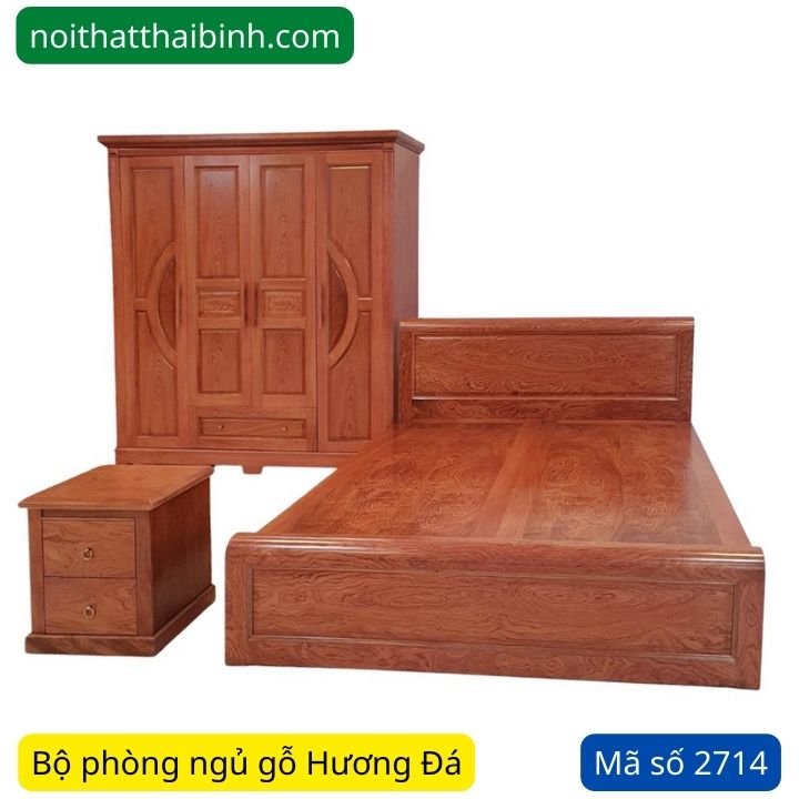 Bộ phòng ngủ gỗ Hương Đá MS 2714 1 Bộ phòng ngủ gỗ Hương Đá MS 2714