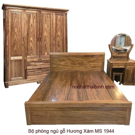 Bộ phòng ngủ gỗ hương xám MS 1944