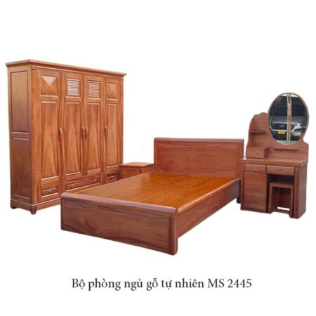 Bộ phòng ngủ gỗ xoan đào MS 2445