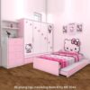 Bộ phòng ngủ màu hồng Hello Kitty MS 3042