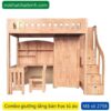 Combo giường tầng bàn học tủ áo MS 2758