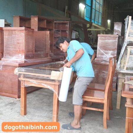 Bộ bàn ăn gỗ xoan đào 6 ghế MS 2433 8 Bộ bàn ăn gỗ xoan đào 6 ghế MS 2433