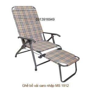 Ghế bố vải caro nhập MS 1912 | GIAO HỎA TỐC TPHCM