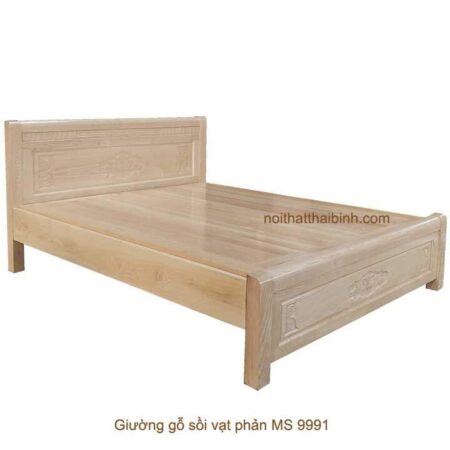 Giường gỗ sồi vạt phản MS 9991 Giá bán 11.500.000 đ