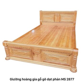 Giường hoàng gia gỗ gõ dạt phản MS 2877