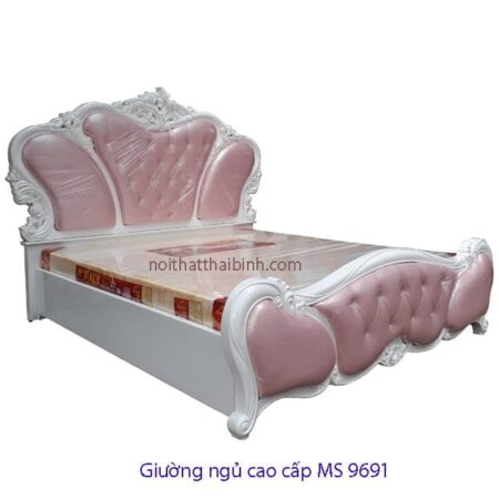 Giường ngủ cao cấp MS 9691 Giá 1m8 = 14.500.000 đ - Khuyến mãi tặng nệm AMERICAN