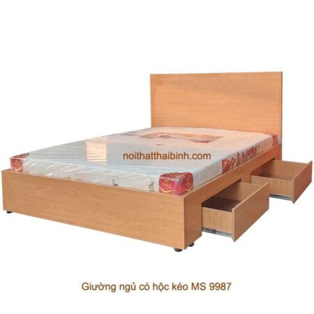 Giường ngủ cao cấp có hộc kéo MS 9987 Giá bán = 5.500.000 đ