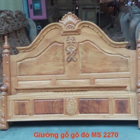 Giường ngủ gỗ gõ đỏ MS 2270
