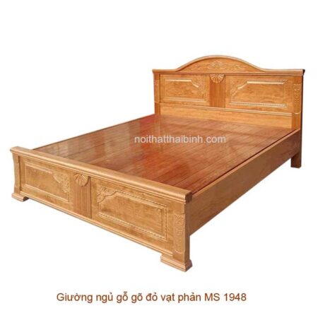 Giường ngủ gỗ gõ đỏ vạt phản MS 1948