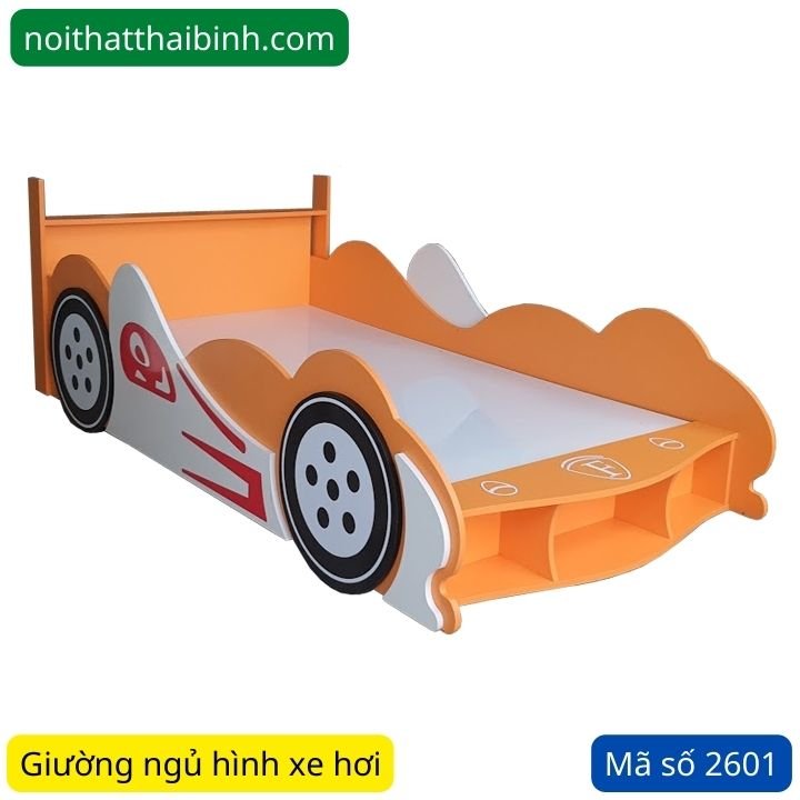 Giường ngủ hình xe ô tô cho bé trai MS 2601 1 Giường ngủ hình xe ô tô cho bé trai MS 2601