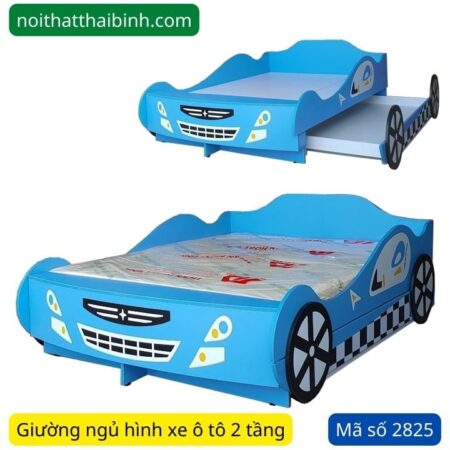 Giường ngủ hình xe ô tô 2 tầng MS 2825