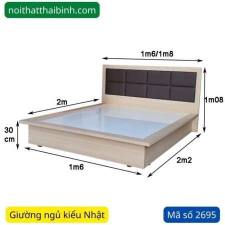 Giường ngủ kiểu Nhật hiện đại MS 2695