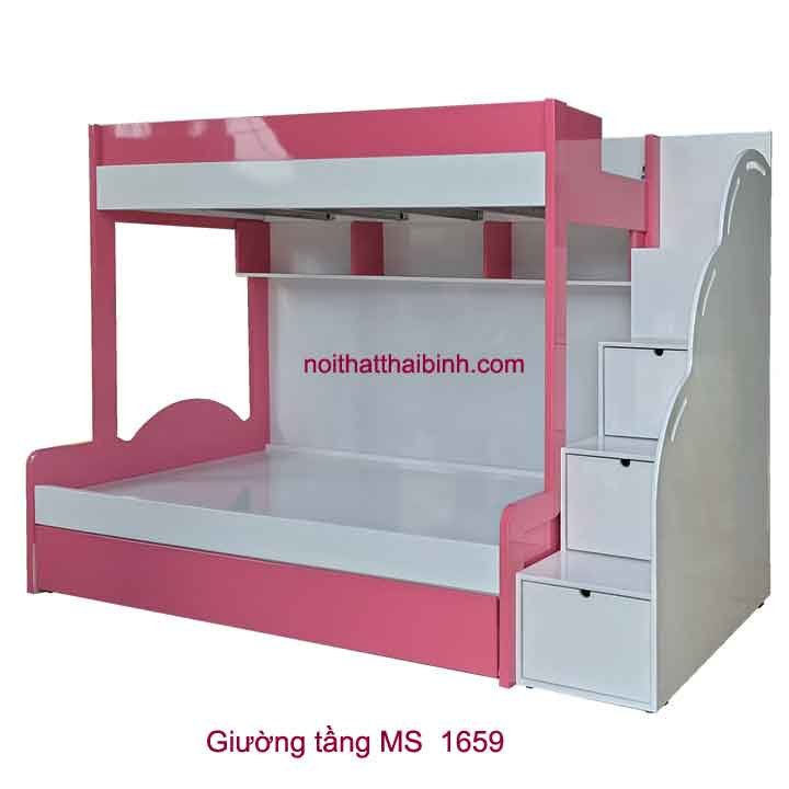 Giường tầng đẹp màu hồng MS 1659 Giá bán= 15,500,000đ giảm còn= 13,500,000đ 1 Giường tầng đẹp màu hồng MS 1659 Giá bán= 15,500,000đ giảm còn= 13,500,000đ