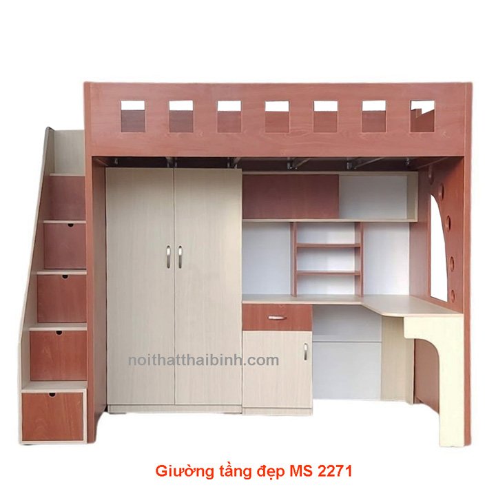 Mẫu giường tầng cho người lớn MS 2271 1 Mẫu giường tầng cho người lớn MS 2271