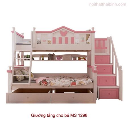 Giường tầng dành cho bé MS 1298 Giá bán = 15.500.000đ giảm còn = 13.500.000đ