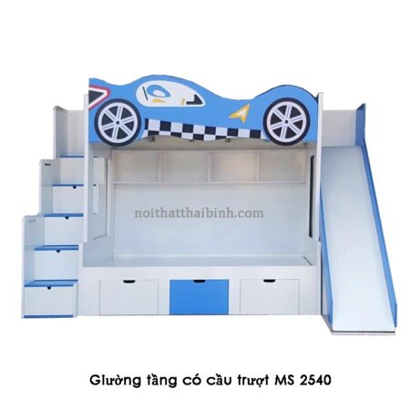 Giường tầng có cầu trượt đẹp MS 2540