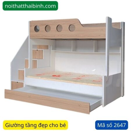 Giường tầng đẹp cho bé MS 2647