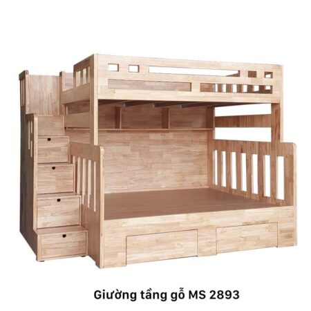 Giường tầng gỗ cao su đẹp MS 2893