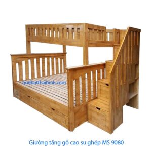 Giường tầng gỗ cao su MS 9080 5 Giường tầng gỗ cao su MS 9080