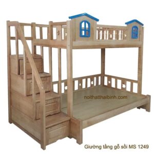 Giường tầng gỗ sồi MS 1249 Giá bán = 21.000.000 đ giảm còn = 18.000.000 đ