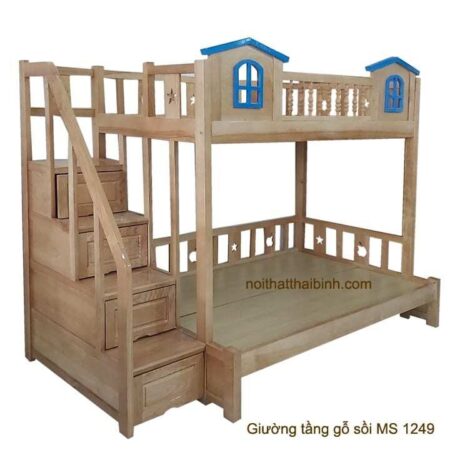 Giường tầng gỗ sồi MS 1249 Giá bán = 21.000.000 đ giảm còn = 18.000.000 đ