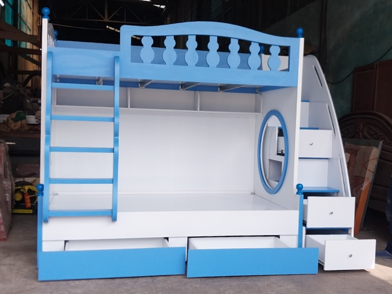 Giường tầng mdf MS 3204 4 Giường tầng mdf MS 3204 - Ảnh 4