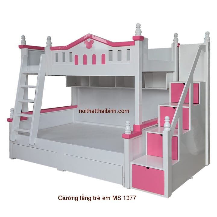 Giường 2 tầng cho trẻ em MS 1377 Giá bán= 15.500.000đ giảm còn= 13.500.000đ 1 Giường 2 tầng cho trẻ em MS 1377 Giá bán= 15.500.000đ giảm còn= 13.500.000đ