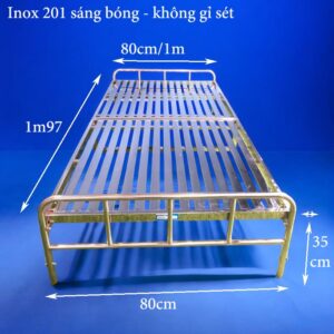Giường xếp inox MS 3208 12 Giường xếp inox MS 3208