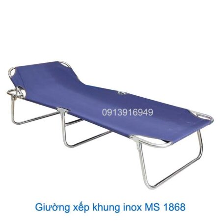 Giường xếp khung inox 1868
