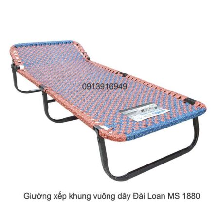 Giường xếp khung vuông đan dây Đài Loan MS 1880