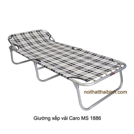 Giường xếp vải caro MS 1886 | GIAO HỎA TỐC TPHCM