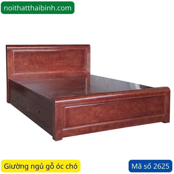 Giường ngủ gỗ óc chó MS 2625 1 Giường ngủ gỗ óc chó MS 2625