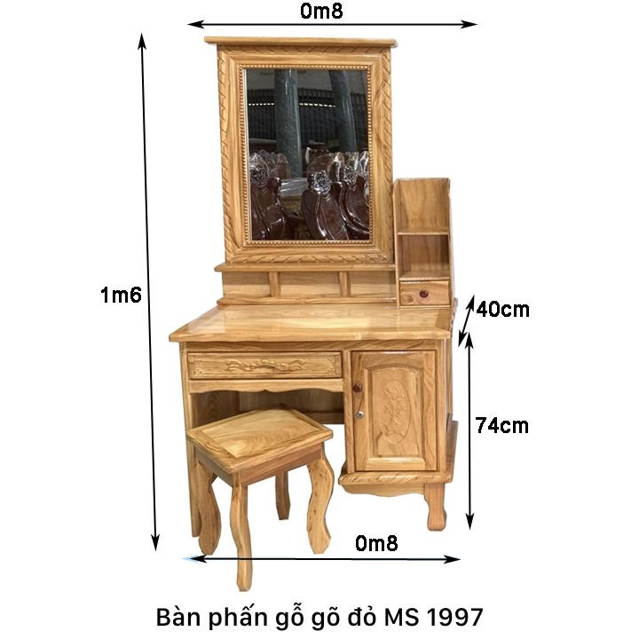 Bàn phấn gỗ gõ đỏ MS 1997 4 Bàn phấn gỗ gõ đỏ MS 1997 - Ảnh 4