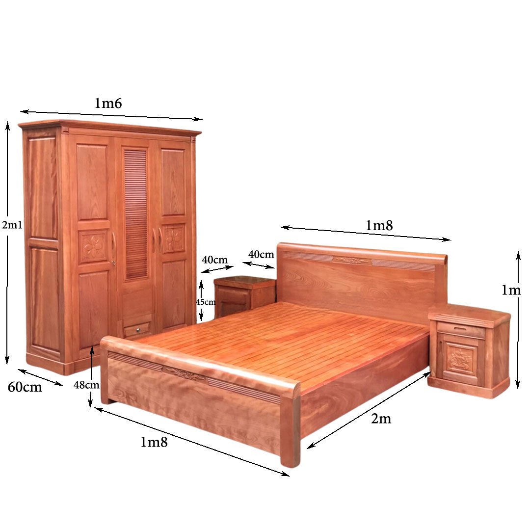 Bộ nội thất phòng ngủ MS 3188 2 Bộ nội thất phòng ngủ MS 3188 - Ảnh 2