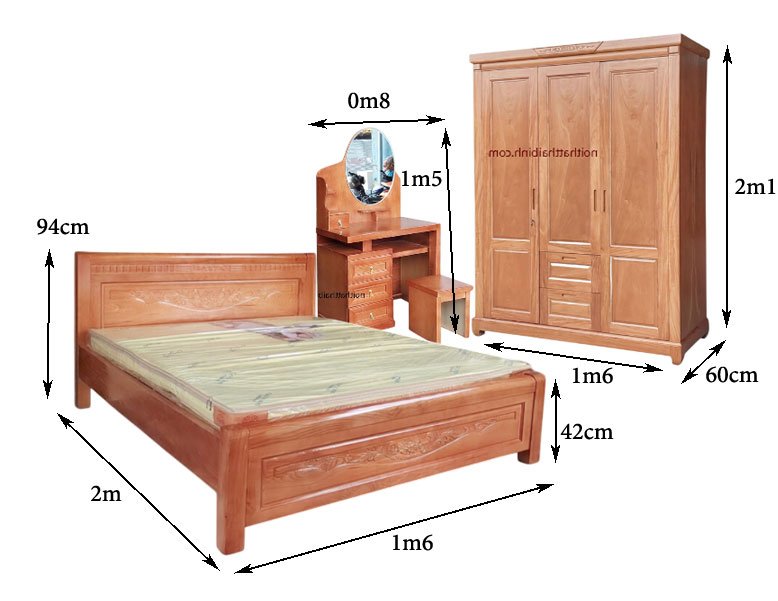 Combo phòng ngủ hiện đại MS 3260 6 Combo phòng ngủ hiện đại MS 3260 - Ảnh 6